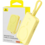 Baseus MagSafe External Battery Pack, USB-C, 10000mAh, 20W - Baseus Magnetic Mini (P10022109Y23-00) - Жълт