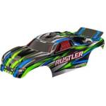 Traxxas каросерия Rustler зелена (безщипкова)