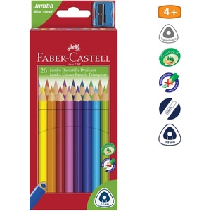 Faber-Castell Grip Junior триъгълен комплект от 20 цветни молива FC116520 (FC116520)