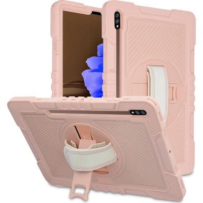 Techsuit Ochranný obal StripeShell 360 Samsung Galaxy Tab S7 Plus / S8 Plus KF2312323 Ružová