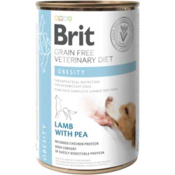 Brit Veterinary Diets Dog Obesity за кучета с наднормено тегло с Агнешко и грах 400gr