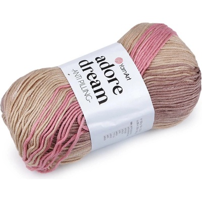 Pletací příze Adore Dream 100 g Varianta: 2 (1051) pudrová, Balení: 1 ks 55749/140789/257101