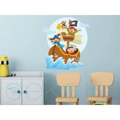 Пиратски кораб с пирати и маймунка (1573)