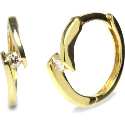 Blink-Blink elegantné diamantové náušnice žlté zlato 3318ZDG