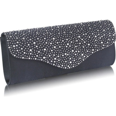 L&S navy Diamante Design večerní klapka přes bag spojky LS-LSE00253 navy