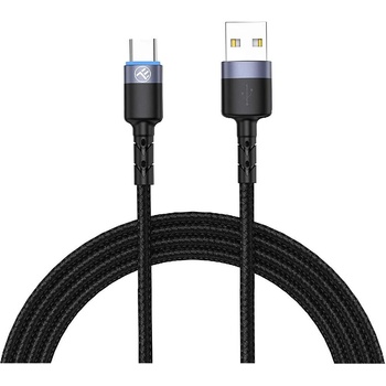 Image 1 of Tellur Data cable, USB to Type-C, Nylon Braided, 2m, Black (TLL155332)