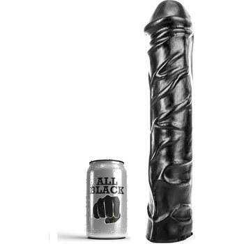 Image 1 of Реалистично дилдо с релефни вени, 32см. - All Black Dildo (D-195375)