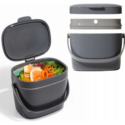 Oxo Easy-Clean Good Grips Kompostér 6,62 l, sivý, plast