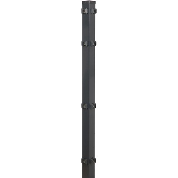 Rohový plotový stĺpik pre dvojité pletivo antracitový 6 cm x 6 cm x 140 cm