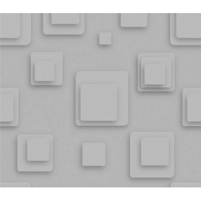 DIMEX ART Луксозна флизелинова тапета сиви ретро квадрати