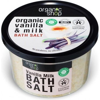 Organic Shop sůl do koupele Vanilkové mléko 250 ml