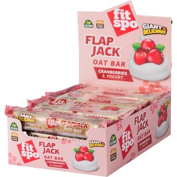 FIT SPO Flap Jack - Energy Oat Bar [12 x 90 грама] Червена боровинка с йогурт