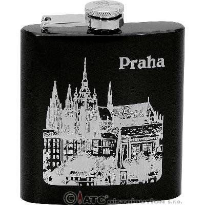 Kapesní ocelová nerezová lahev 6oz PRAHA 97110 175 ml