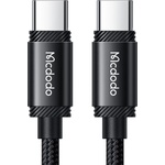 Mcdodo Кабел за данни - Mcdodo (CA-3680) - Type-C → Type-C, бързо зареждане, 5A, 240W, 1.2m - Черен