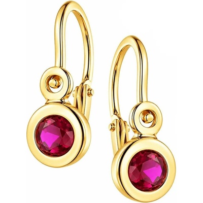 Zlaton Náušnice žluté zlato s kamenem visací 1.2cm 1g 001020303232