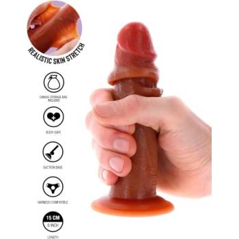 ToyJoy Силиконово дилдо с еластична "кожа" Foreskin Dong 15 см
