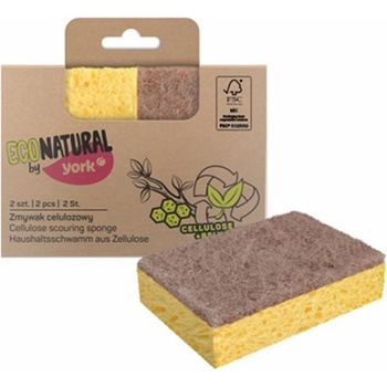 York Домакинска гъба York Eco Natural, без канал, целулоза, 2 броя