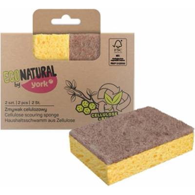 York Домакинска гъба Eco Natural, без канал, целулоза, 2 броя