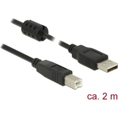 Delock 84897 USB 2.0 USB-A zástrčka, USB-B zástrčka 2m černý