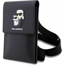 Pouzdro Karl Lagerfeld, Metal Logo NFT Wallet černé KLWBSAKCPMK