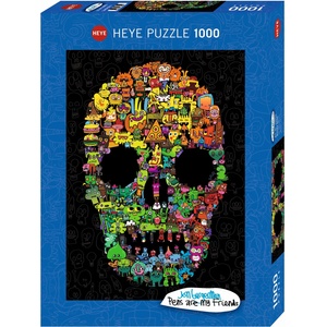 Heye Пъзел Heye от 1000 части - Скица на череп, Джон Бургерман (29850)