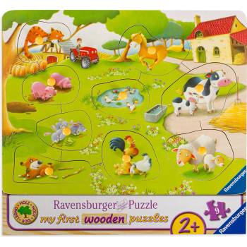 Ravensburger Дървен пъзел Ravensburger от 9 части - Ферма (03683)