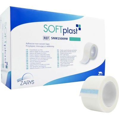 Cievková náplasť z netkanej textílie SOFTplast 2,5 cm x 5 m 12 ks