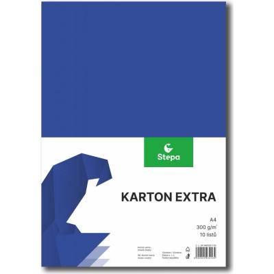 STEPA Barevný karton EXTRA 300g A4/10listů - tmavě modrý Množství: bal