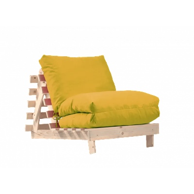 PUFRELAX Фотьойл, Fubsy Wood, Bombay Buttered Corn - разтегателен шезлонг, дърво, текстил (PUF-FM-FBS-PT-CON)