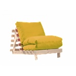 PUFRELAX Фотьойл, Fubsy Wood, Bombay Buttered Corn - разтегателен шезлонг, дърво, текстил (PUF-FM-FBS-PT-CON) - topmall