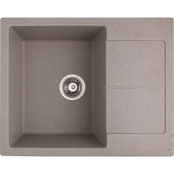 Inter Ceramic Гранитна кухненска мивка 8220 ПЯСЪК с десен отцедник (8220sandr)