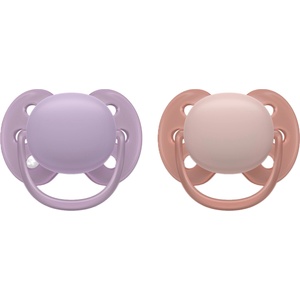 Philips Залъгалки Philips Avent - Ultra Soft, 6-18 м, 2 броя, пастелни, за момиче (SCF091/43) - ozone