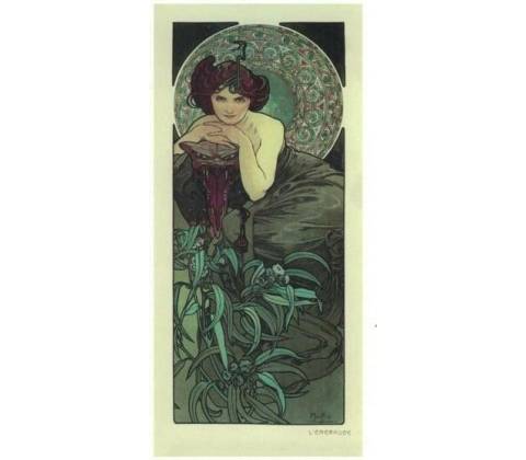 Pohlednice A. Mucha - Emerald