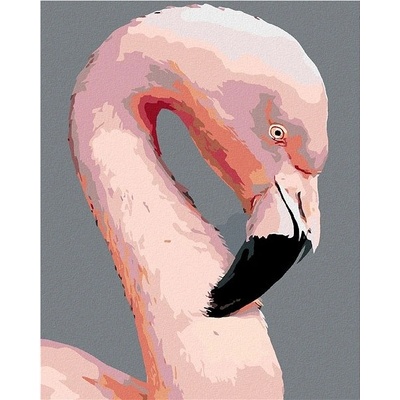 zuty Malování podle čísel Růžový plameňák 80 x 100 cm vypnuté plátno na rám