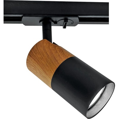 VIVALUX Спот за релсова с-ма tl910 gu10/bk woody (VIV004856)