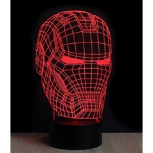 Beling Detská lampa, Iron Man maska, 7 farebná QS352