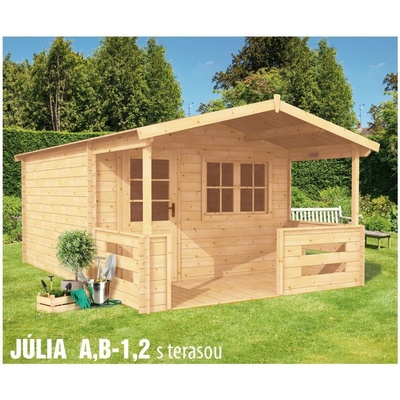 BPP Júlia B2 záhradná chatka s terasou, 392 x 543 cm 28 mm 588285