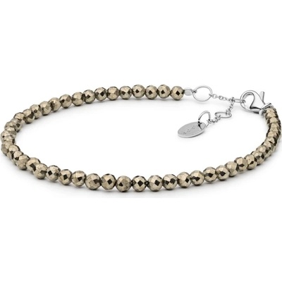 Gaura Pearls Korálkový náramek z pyritu Ophélie 234-104B zlatá