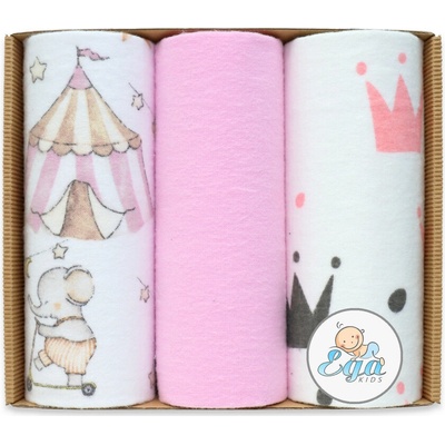 Ega Kids Flanelové ružové 3 ks