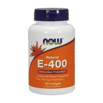 NOW Витамин Е-400 + Селен - Vitamin E-400 + Selenium - 100 гел капсули - NOW FOODS, NF0906