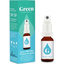 Green Pharma Nano CBD CBG Tinktura ve spreji 50 mg + 50 mg 10 ml