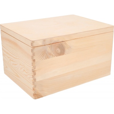 ČistéDrevo Drevený box s vekom 40X30X24 CM bez rukoväti