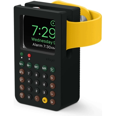 Elago Силиконова винтидж поставка с формата на калкулатор за Apple Watch - Elago W8 Watch Stand (черна) (EST-WT8-BK)