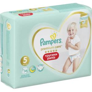 Pampers Premium Care, гащички, S5, 34бр (1100004149)
