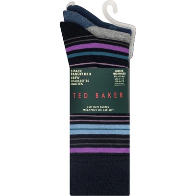 Ted Baker Чорапи Ted Baker Men's Formal Crew Socks - Navy/Blue Mix