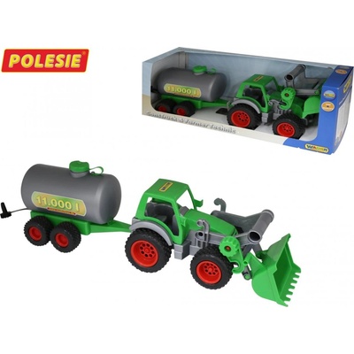 Wader Traktor farmár s lopatou a cisternou