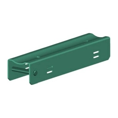 Držák podhrabové desky 300x40 mm, na kulatý sloupek, ZN+PVC mechová zelená