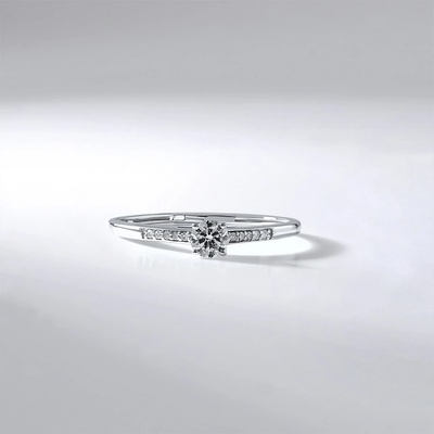 Lillian Vassago Zásnubní Prsten s diamanty bílé zlato LLV59 DR103W