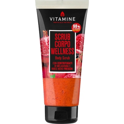 Erboristica Vitamine Wellness telový peeling granátové jablko a čierne ríbezle 200 ml