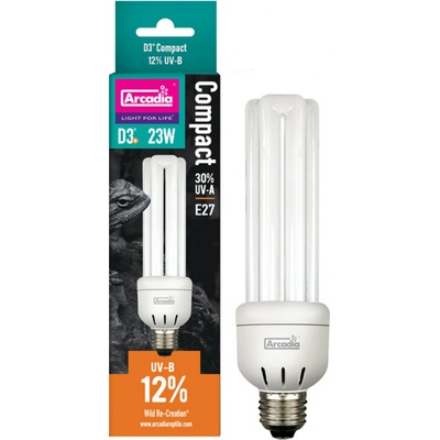 Arcadia D3+ Compact Reptile Lamp 23 W 12.0 UVB – Sleviste.cz